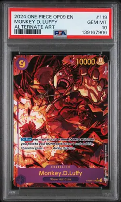 2024 One Piece Monkey D. Luffy Alternate Art Secret Rare OP09-119 PSA 10 - Image 1