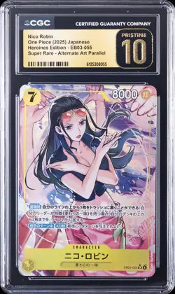2025 ONE PIECE JPN SUPER RARE ALT ART #EB03-055 NICO ROBIN CGC 10 PRISTINE - Image 1