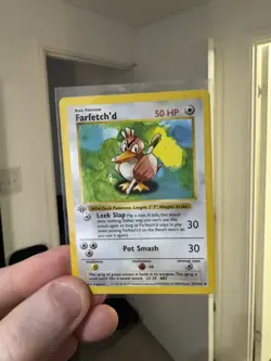 Pokemon Card - Farfetch'd Base Set (Shadowless) 27/102 Uncommon 1st Edition 1999 - Image 1