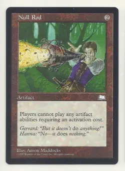 MTG WEATHERLIGHT: 1x NM/M Null Rod Magic the Gathering Card Cannot Play Artifact - Image 1