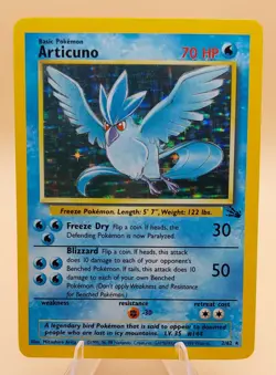 Articuno Holo Rare Fossil 2/62 Pokemon Card - WOTC 1999 - Image 1