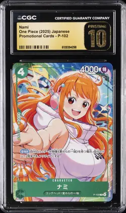 2025 ONE PIECE JPN PROMO CARDS #P-102 NAMI CGC 10 PRISTINE - Image 1
