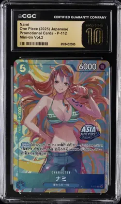 2025 ONE PIECE JPN PROMO CARDS MINI TIN VOL 2 #P-112 NAMI CGC 10 PRISTINE - Image 1