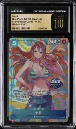 2025 ONE PIECE JPN PROMO CARDS MINI TIN VOL 2 #P-112 NAMI CGC 10 PRISTINE - Image 1