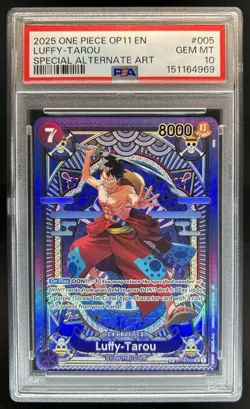 2025 One Piece Luffy-Tarou Special Card Alt Art #ST18-005 PSA 10 GEM MINT - Image 1