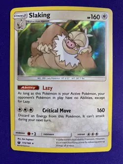 Slaking 115/168 Holo Rare Lightly Played Pokemon Card - Image 1