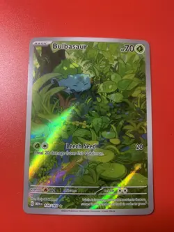 Pokemon Bulbasaur 166/165 Scarlet & Violet 151 Holo Illustration Rare Card - NM - Image 1
