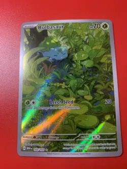 Pokemon Bulbasaur 166/165 Scarlet & Violet 151 Holo Illustration Rare Card - NM - Image 2