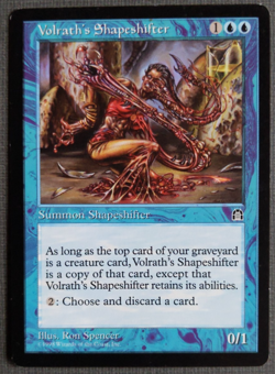 MTG Volrath's Shapeshifter – Stronghold Rare NM Vintage Blue Creature Magic Card - Image 1
