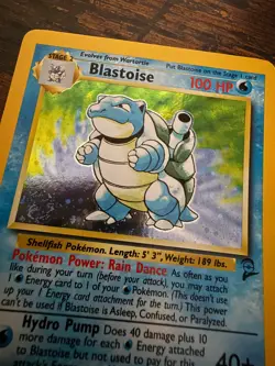 Pokemon Blastoise 2nd Edition SWIRL Holographic, Near Mint, Card 2/130, 2000 set - Image 3