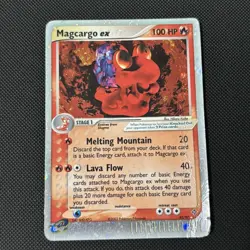 2003 Magcargo Ex Pokemon Dragon Holo Rare #95/97 Card *DMG* - Image 1