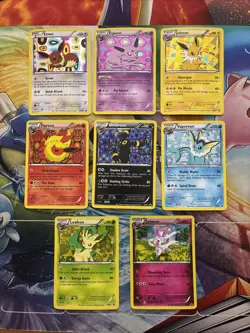 Pokemon Card Lot Fire Holo Promo 2013 Eevee Evolutions Umbreon Espeon Fine - Image 1