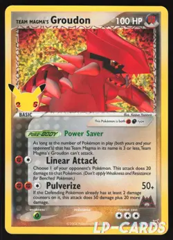 Team Magma's Groudon - 9/95 - Holo Rare - Celebrations Classic - Pokemon Card - Image 1