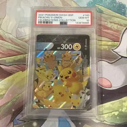 Pokemon Pikachu V-Union Promo Holo Card Lot Celebrations Collection 2021 PSA 10 - Image 3