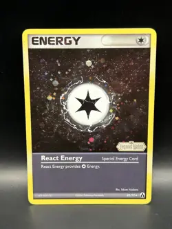 Reverse Holo React Energy 82/92 (2x Swirl) - Pokemon Legend Maker Card - LP - Image 1