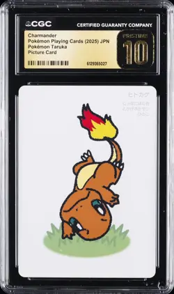 2025 POKEMON PLAYING CARDS JPN CHARMANDER CGC 10 PRISTINE - Image 1