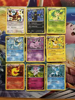 Pokemon Card Lot Fire Holo Promo 2013 Eevee Evolutions Umbreon Espeon Fine - Image 1