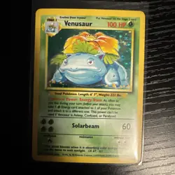 Pokemon TCG Venusaur Base Set Holo Unlimited Rare Card 15/102 WOTC 1999 MP - Image 1