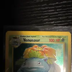 Pokemon TCG Venusaur Base Set Holo Unlimited Rare Card 15/102 WOTC 1999 MP - Image 2