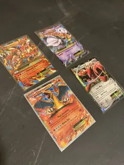 Pokemon TCG EX Holo 4 Card Lot Charizard, Mewtwo, Blaziken, Scizor English - Image 1
