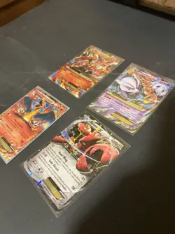 Pokemon TCG EX Holo 4 Card Lot Charizard, Mewtwo, Blaziken, Scizor English - Image 2