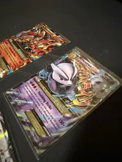 Pokemon TCG EX Holo 4 Card Lot Charizard, Mewtwo, Blaziken, Scizor English - Image 3