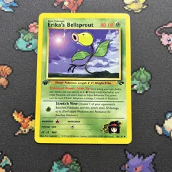 1st ED Erika’s Bellsprout 38/132 PL -Vintage Pokemon Card- Gym Challenge (8q) - Image 1