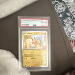 Pokemon Pikachu Cosmos Holo 018/091 Trick or Trade 2024 PSA 10 Graded Card - Image 1