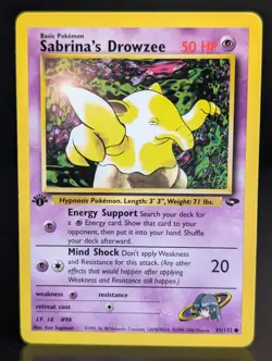 SABRINA'S DROWZEE 95/132 1999 GYM CHALLENGE SET POKEMON CARD 1st EDITION - Image 1
