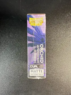 (60-Pk) Dragon Shield DUAL MATTE Card Sleeves Mini/Japanese Size - ORCHID Purple - Image 4
