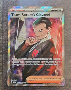 Team Rocket's Giovanni 225/182 Full Art Destined Rivals Pokemon TCG Near MINT - Image 1
