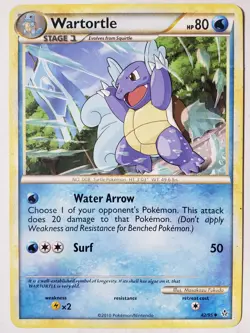 Wartortle 42/95 PL - 2010 Unleashed Pokemon Card - Masakazu Fukuda Art - Image 1