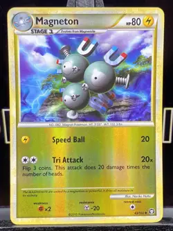 Pokemon TCG Magneton HS-Triumphant 43/102 Reverse Holo Uncommon NM 2010 - Image 3