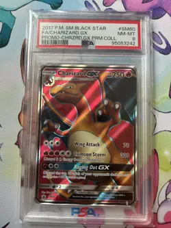 CHARIZARD GX (PSA 8) Pokemon S&M Black Star Promo Premium Collection SM60 - Image 1