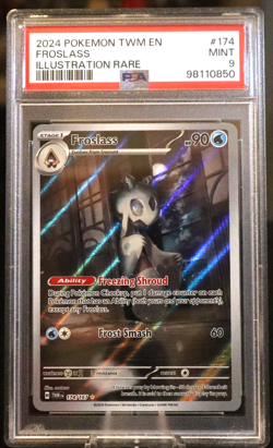 2024 Pokemon TCG Twilight Masquerade #174 FROSLASS Illustration Rare PSA 9 - Image 1