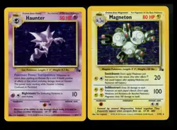 Haunter 6/62 Magneton 11/62 Fossil 1999 Holo Vintage Pokemon Card Lot WOTC - Image 1
