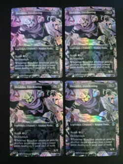 Shredder, Unrelenting (X4 Borderless Foil) Uncommon MTG Ninja Turtles - Image 1