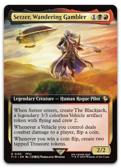 Setzer, Wandering Gambler (Extended Art) #183 (NM) Final Fantasy FIC Magic MTG - Image 1