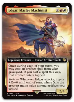 Edgar, Master Machinist (Extended Art) #169 (NM) Final Fantasy FIC Magic MTG - Image 1