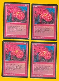 MTG FIREBALL (x4) Beta (OldManMTG 012-073) - Image 1