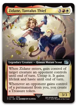 Zidane, Tantalus Thief (Extended Art) #518 (NM) Final Fantasy FIN Magic MTG - Image 1