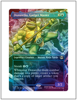 1x Donatello, Gadget Master, Borderless Art Foil, Magic MTG NM - Image 1