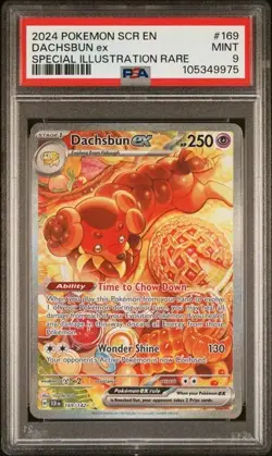 PSA 9 Dachsbun ex - 169/142 - Stellar Crown - Pokemon - Read Description - Image 1
