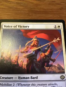 Voice of Victory NM Rare MTG Tarkir: Dragonstorm [TDM] White Bard Regular - Image 4