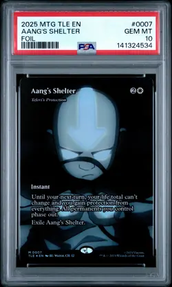 2025 MTG AVATAR: THE LAST AIRBENDER ETERNAL FOIL #0007 AANG'S SHELTER PSA 10 - Image 1