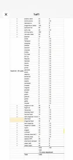 Pokemon- TCG Trading Cards Vintage Lot Of 64 Cards As Shown In List - Image 1