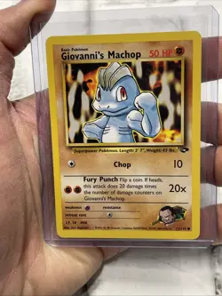 Pokemon Giovanni's Machop 72/132 Pokemon TCG Vintage Nintendo Card WOTC NM/MT - Image 1