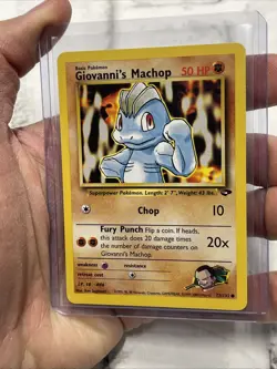 Pokemon Giovanni's Machop 72/132 Pokemon TCG Vintage Nintendo Card WOTC NM/MT - Image 2