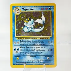 🔥 NM Vaporeon Holo 12/64 🌊 NO SYMBOL Error Misprint 1999 Jungle Pokemon Card💎 - Image 1