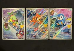 Pokemon TCG First Partner Illustration Collection Series 1 Gen 4 Sinnoh Starters - Image 1
